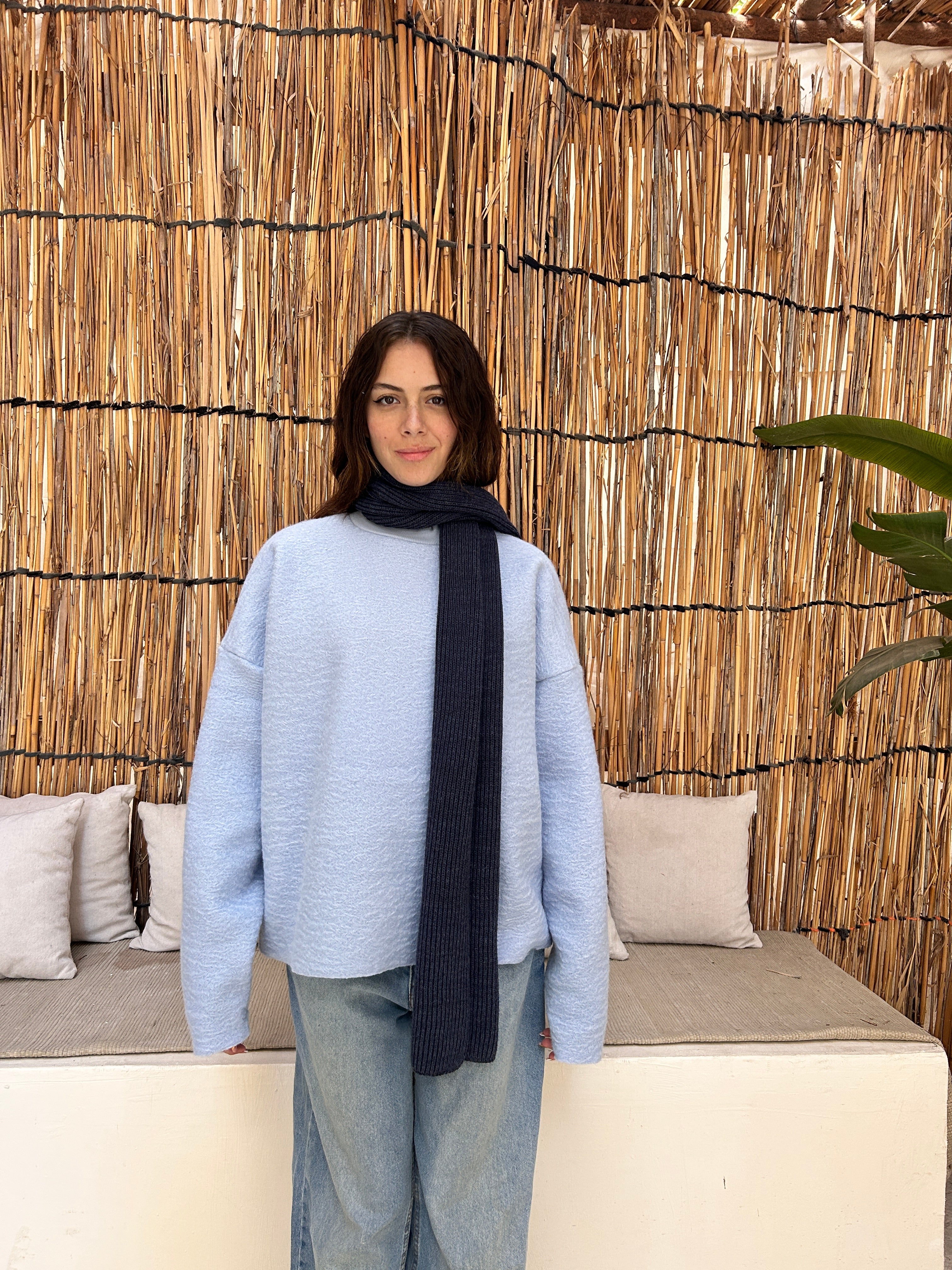 mohair fur-baby blue