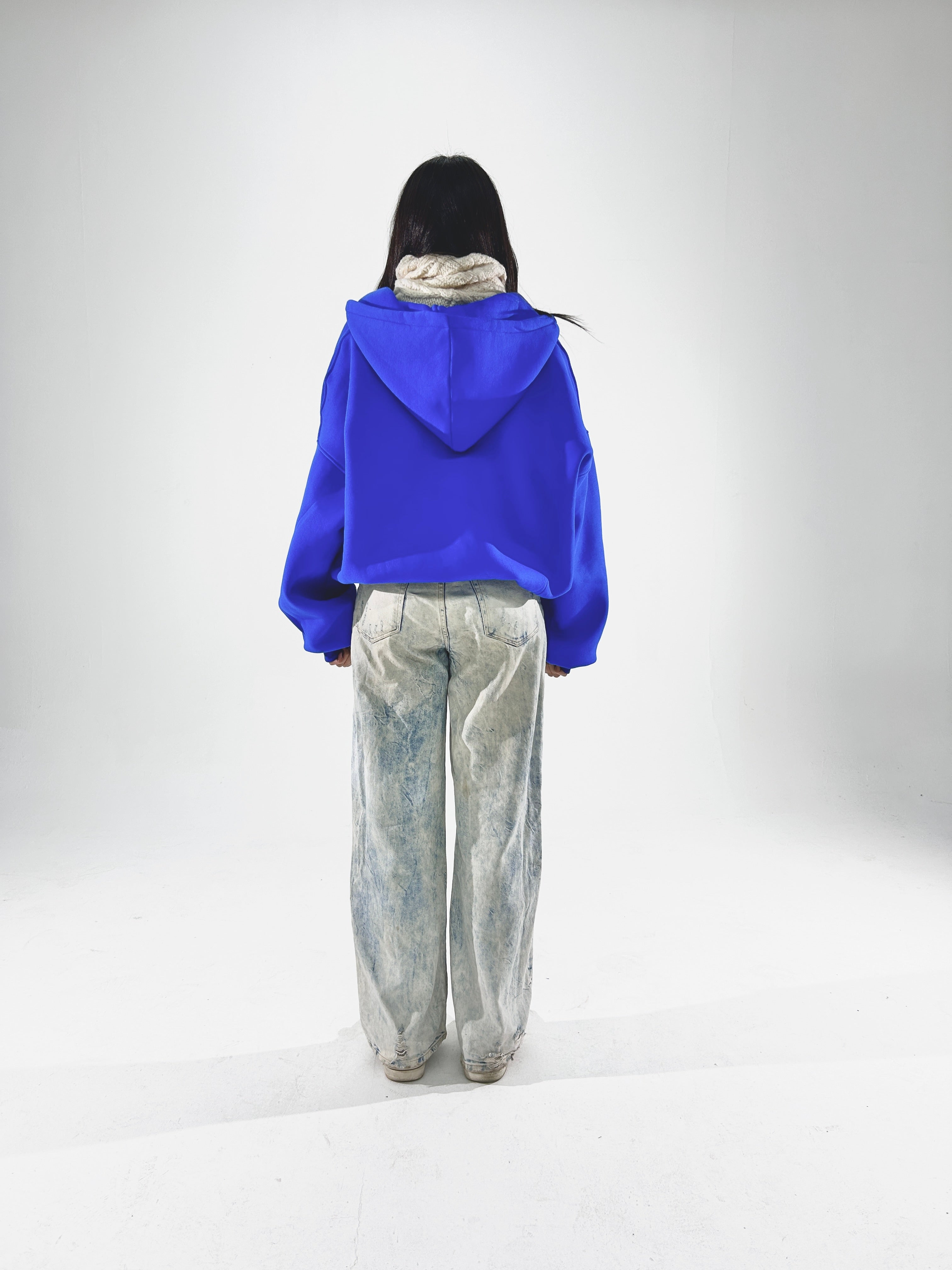 Ocean Blue Jacket-Cropped Fit