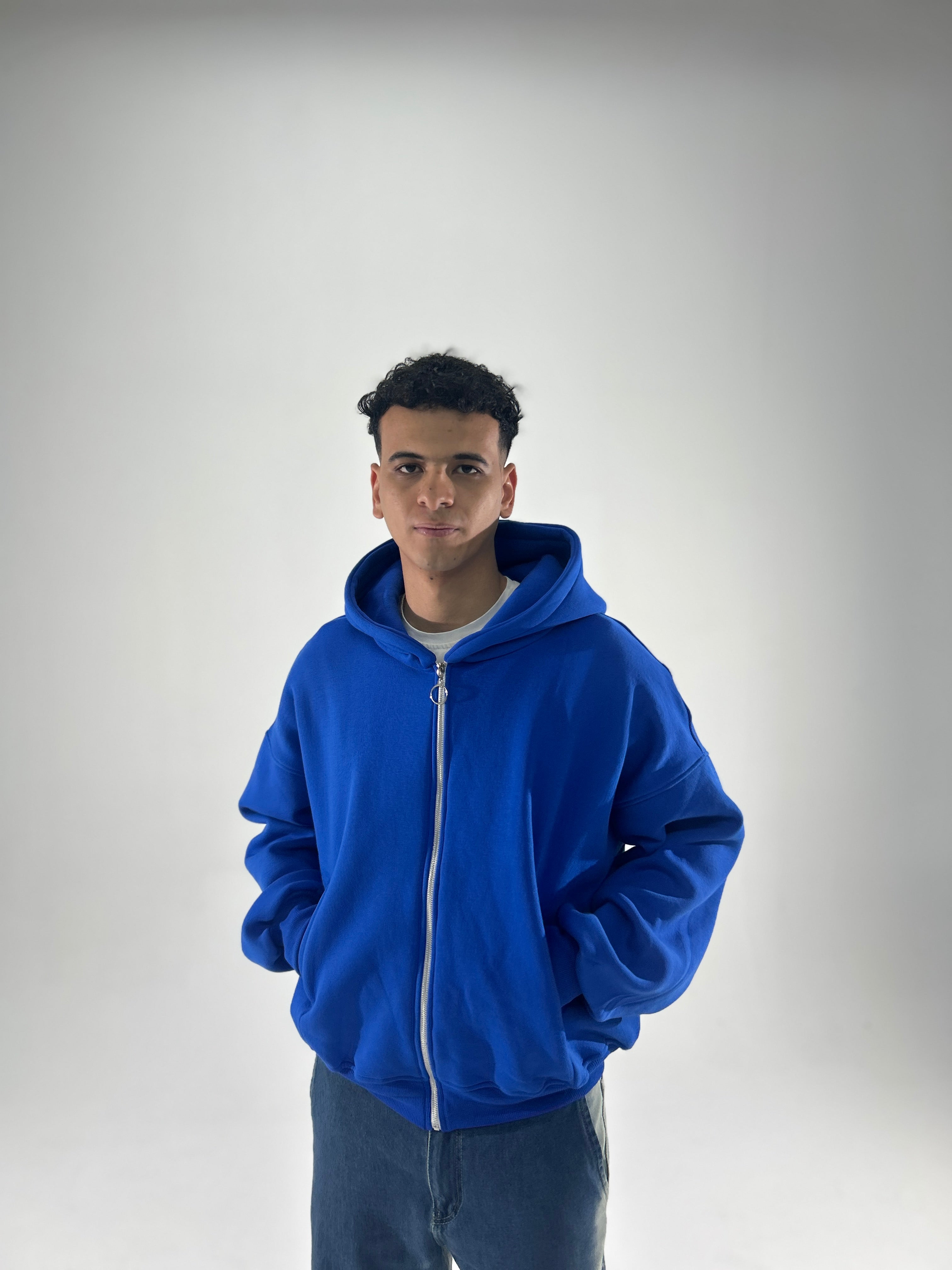 Ocean Blue Jacket-Cropped Fit