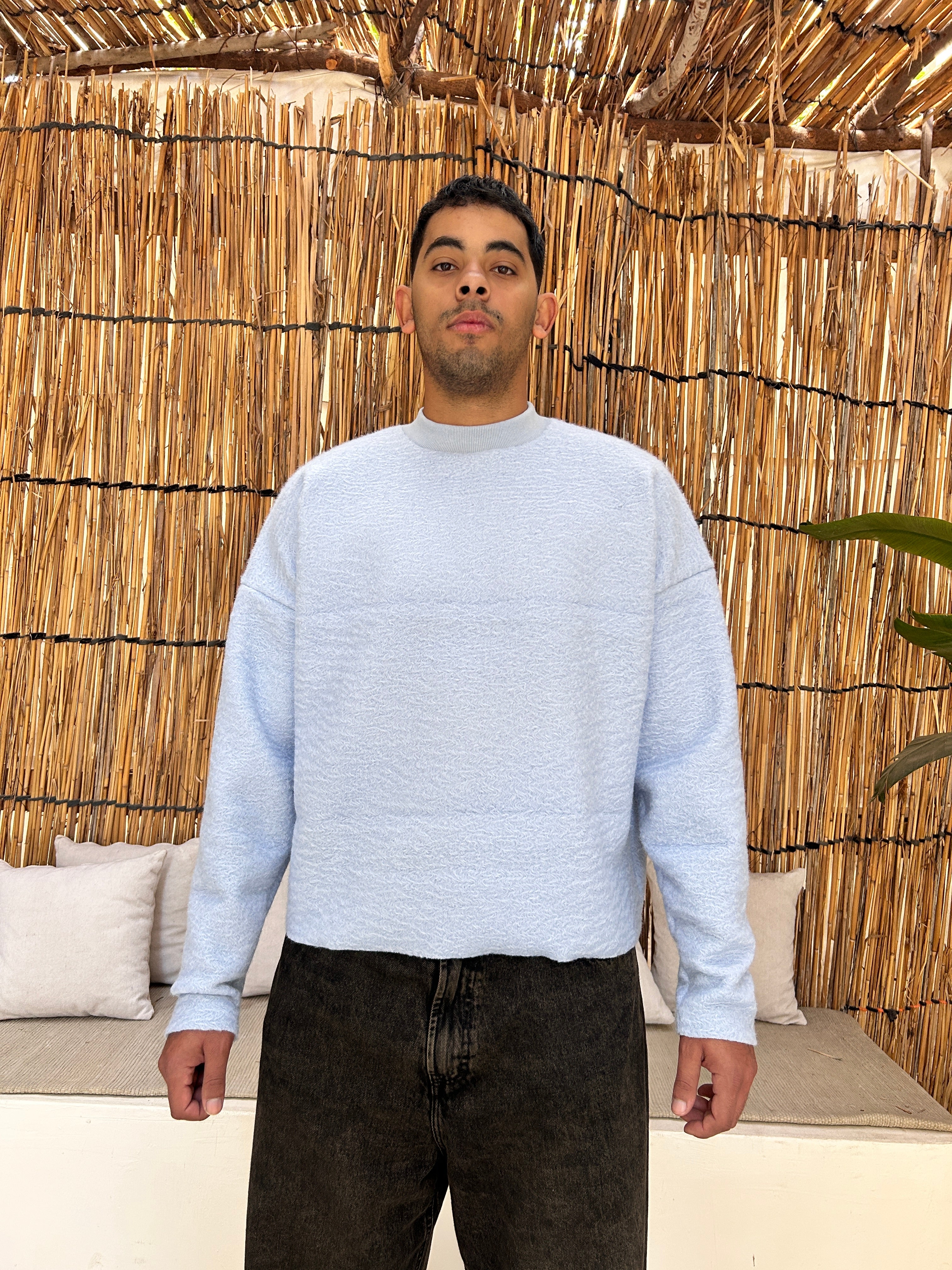 mohair fur-baby blue