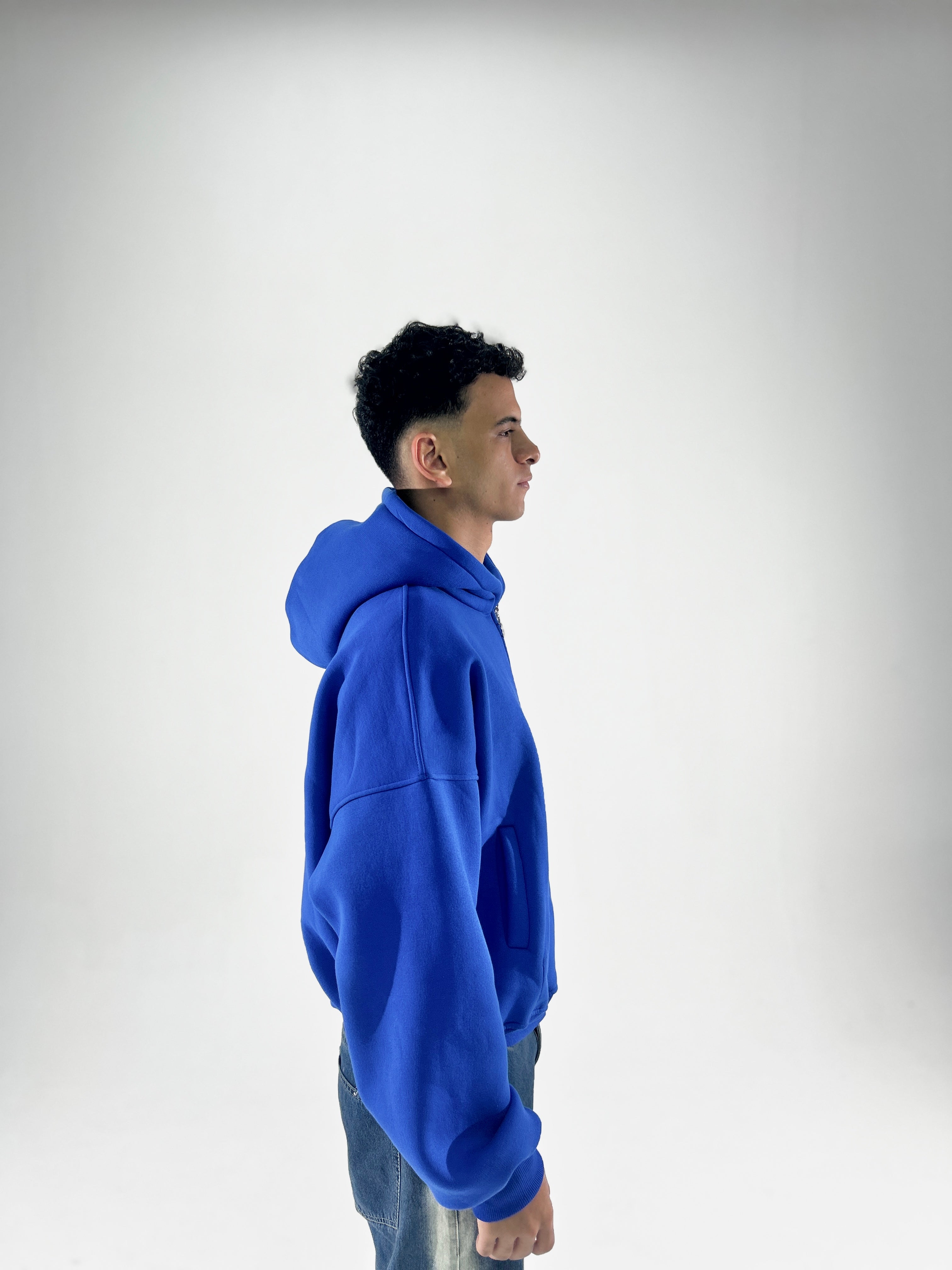 Ocean Blue Jacket-Cropped Fit