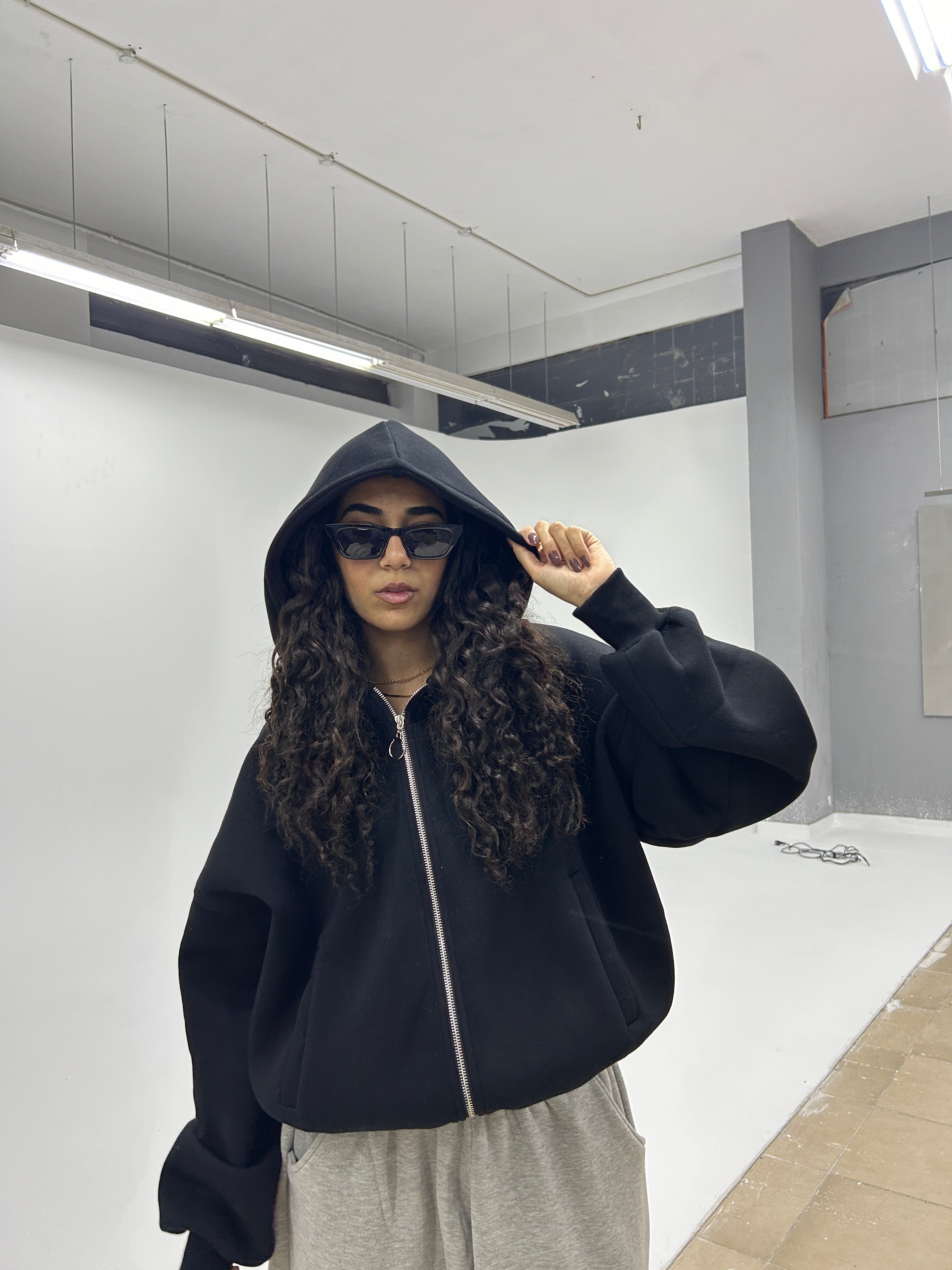 Black Jacket-Cropped Fit