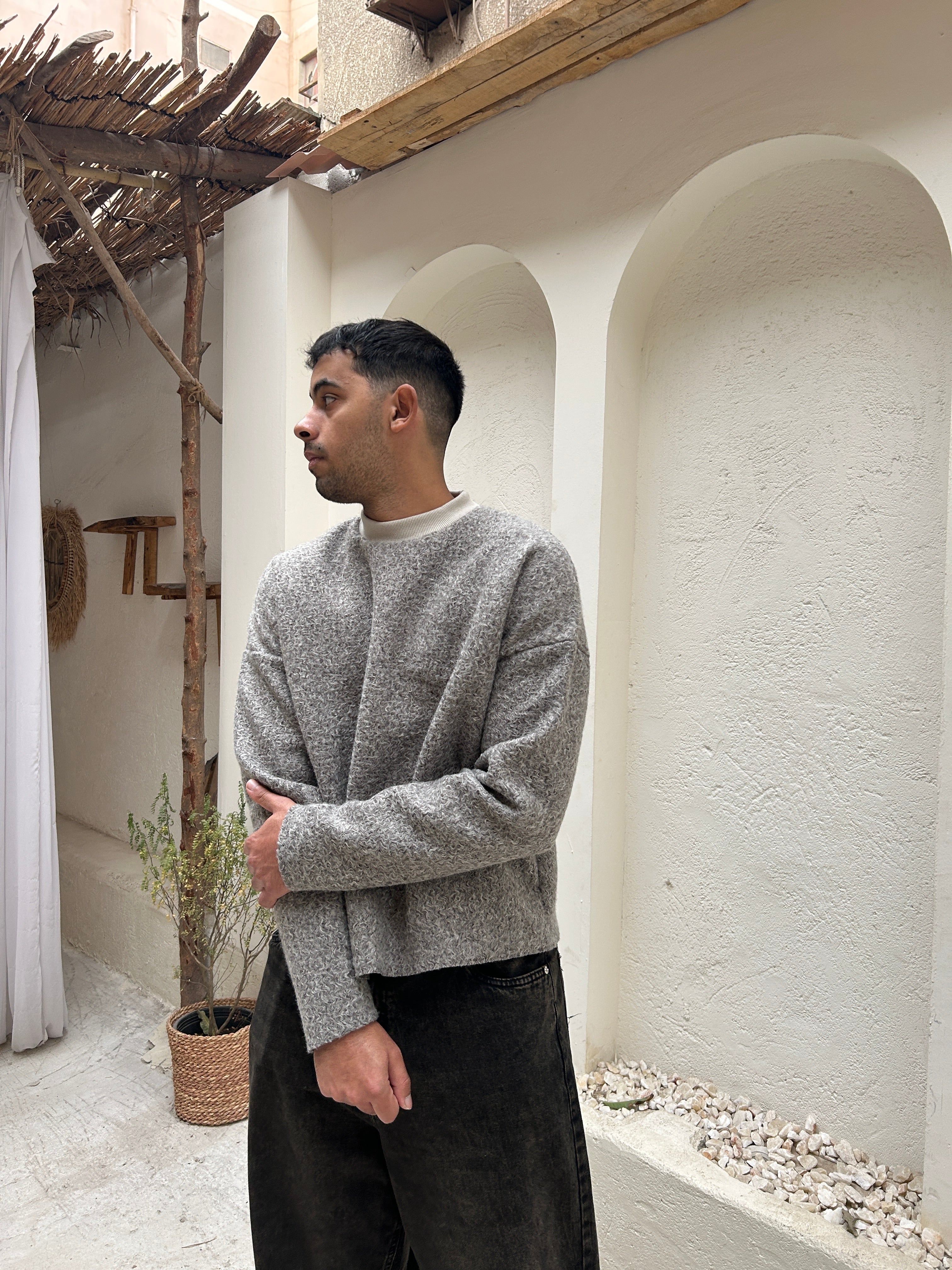 mohair fur-grey