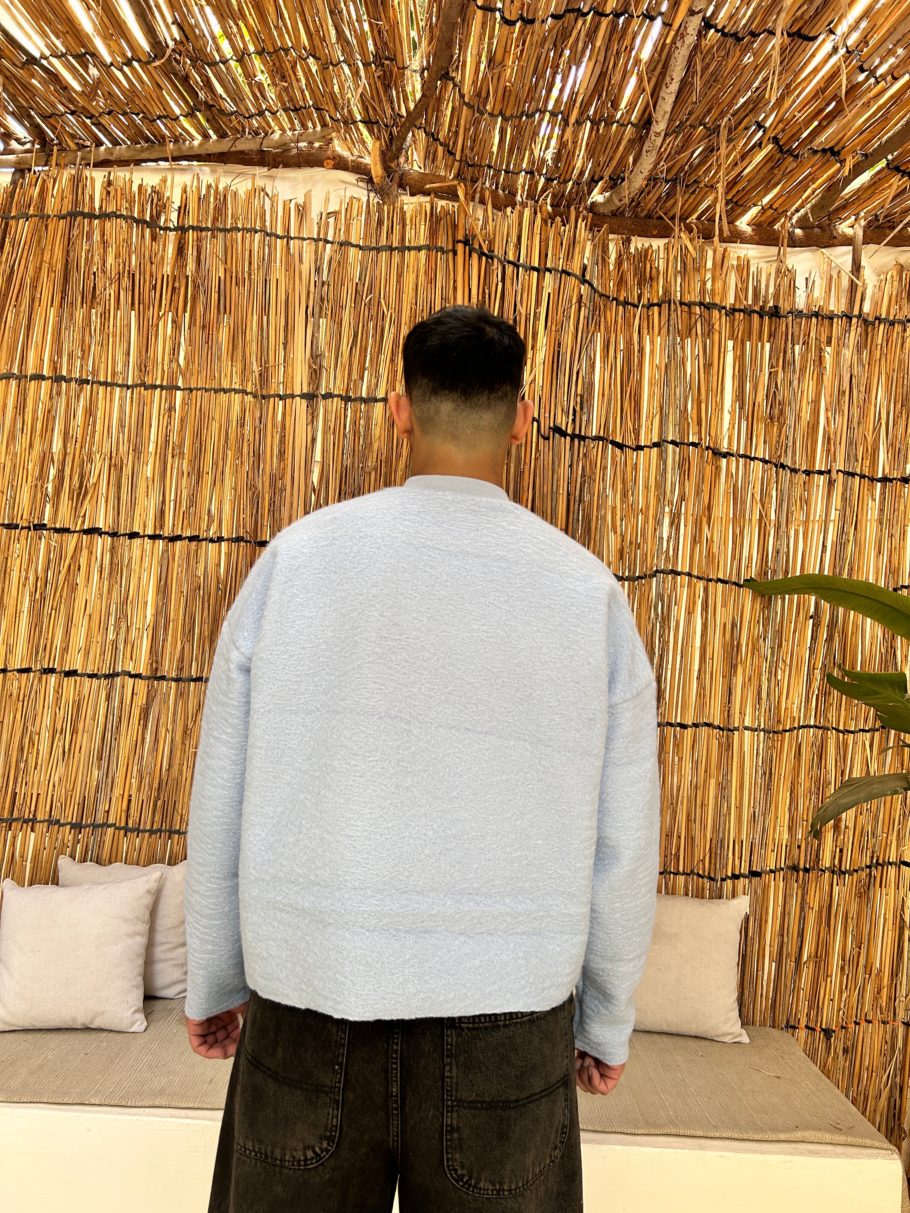 mohair fur-baby blue