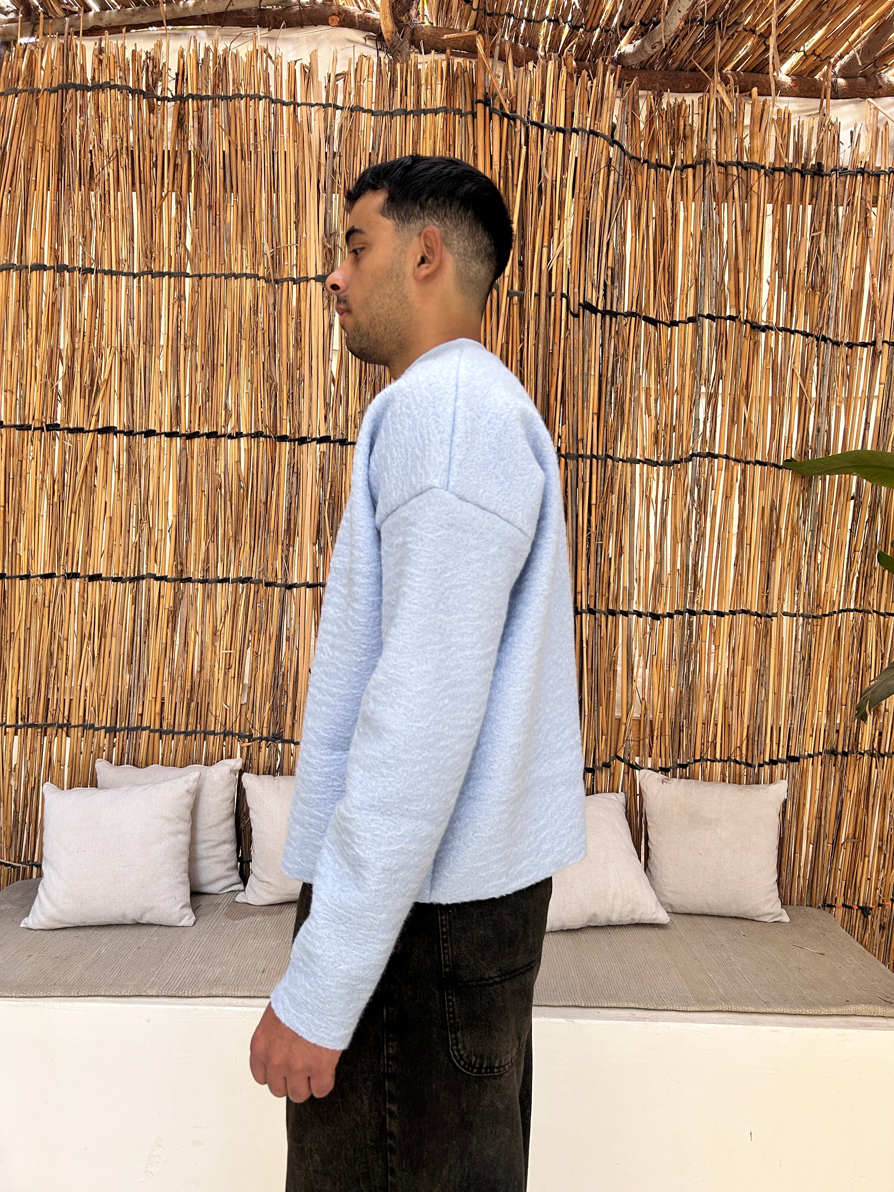 mohair fur-baby blue